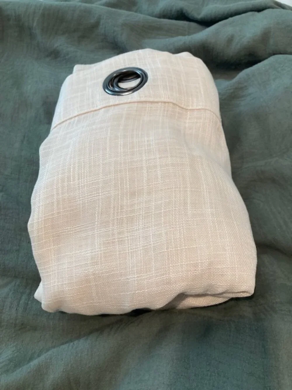 Faux Linen Textured Grommet Curtains